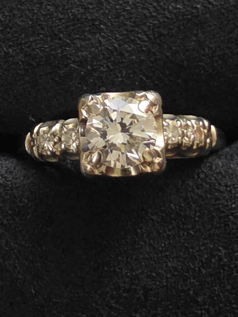 14k Diamond White Gold Ring (Vintage)
